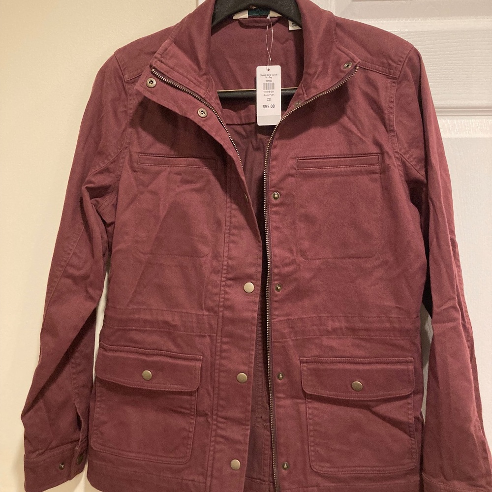 NEW | L.L. Bean Classic Utility Jacket | Black Plum | XS Women's Regular